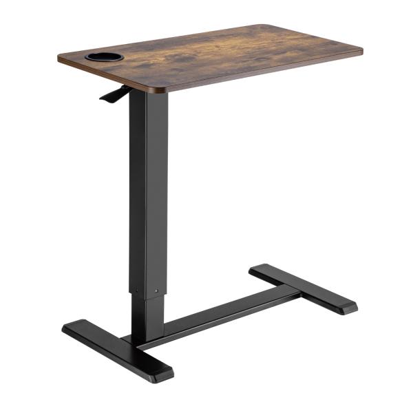 Alterzone サイドテーブル ガススプリング式昇降 隠しキャスター 幅71×奥行40cm 高さ...