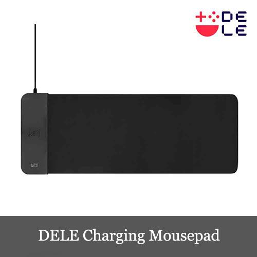 DELE ゲーミングマウスパッド 大型 滑り止め おしゃれ 布製 スマホをマウスパッド置くだけ充電 ...