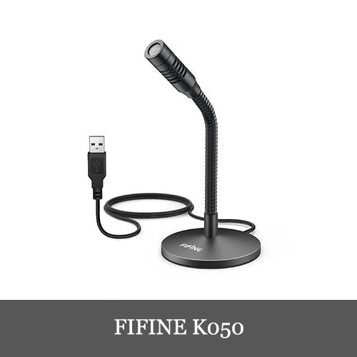 FIFINE K050 Black USB マイク コンデンサーマイク 単一指向性 Windows/...