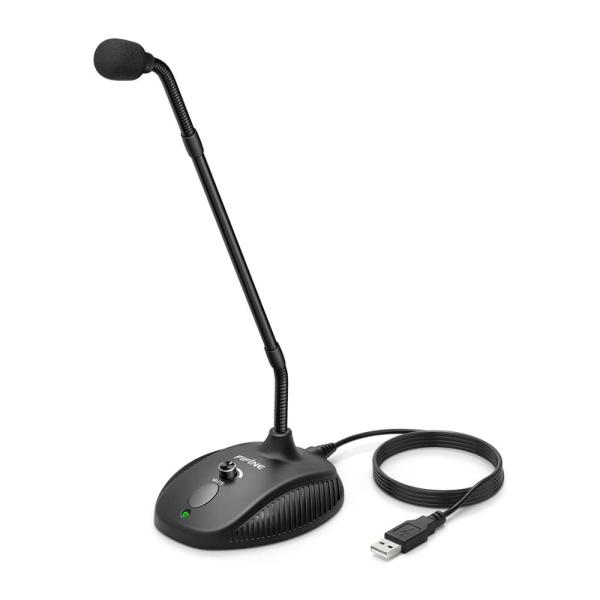 FIFINE K052 USB マイク コンデンサーマイク 音量調節可  単一指向性 ミュート機能