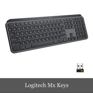 Logitech Mx Keys ワイヤレス キーボード グラファイト 充電式 bluetooth USB-C-A US配列 Win/Mac/Chrome/ios/Android 無線 一年間保証輸入品｜dereshop