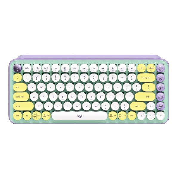 Logitech Pop Keys Purple メカニカル ワイヤレス キーボード パープル 英語...
