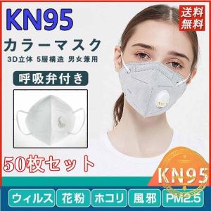 送料無料 KN95マスク 不織布50枚入 KN95 N95同等 夏用マスク 呼吸弁付き 使い捨て 3D立体 防塵 5層構造 男女兼用 防塵マスク 花粉 飛沫感染対策