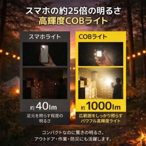 LEDライト 懐中電灯 ランタン COB 充電...の詳細画像2
