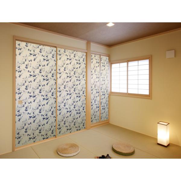 ふすま紙 襖紙　和モダン (華り第1集) No.811「洋風 葉 花」  (サイズ96×203cm)...