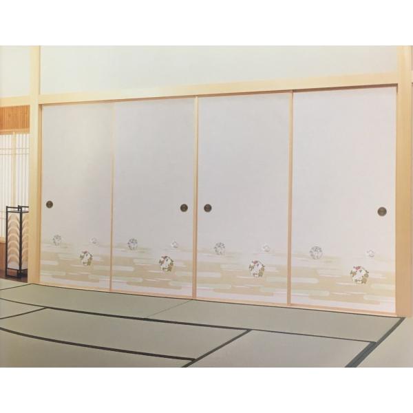 ふすま紙 襖紙 (日新第12集) No.823 (サイズ100×203cm) 和風・鞠・花柄・かわい...