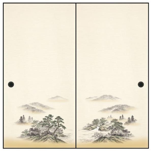 ふすま紙 襖紙 (のれん第20集) No.163 (サイズ96×203cm) 2枚組セット販売「2枚...