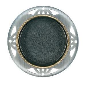 メッキ引手開き襖引手（取手） 寸六 丸型 鉄・真鍮 (ツキエスVol.4)No