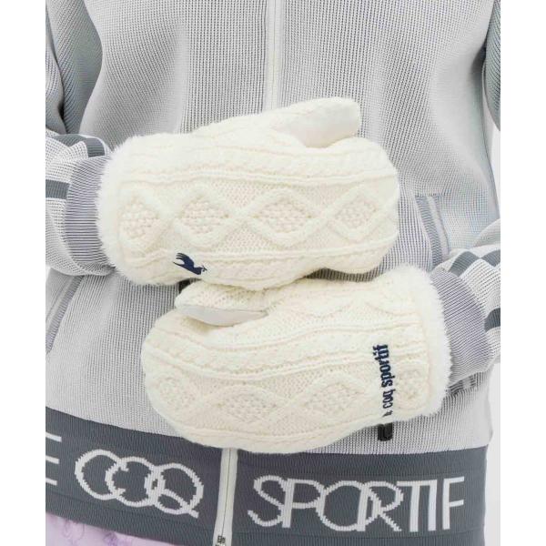 公式 ルコックスポルティフ ゴルフ le coq sportif golf ケーブル編み ミトン レ...