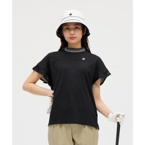 公式 ルコックスポルティフ ゴルフ ワイドシルエット モックネック半袖シャツ レディース 接触冷感 吸汗速乾 UV ストレッチ LG5FHS50L 25FW