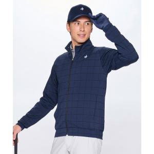 公式 ルコックスポルティフ ゴルフ ウィンドウペン柄カットソー メンズ 吸汗 ストレッチ UVカット ニット セーター LG5SSW50M 25SS