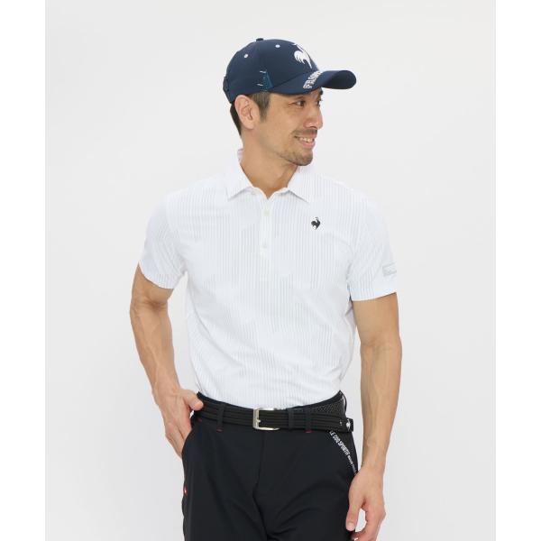 公式 ルコックスポルティフゴルフ ストレスマッピング総柄プリント半袖シャツ メンズ 吸汗速乾 ストレ...