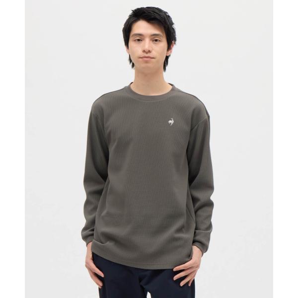 公式 ルコックスポルティフ ヘランカワッフル長袖Tシャツ メンズ 吸汗 ストレッチ UV CUT 長...