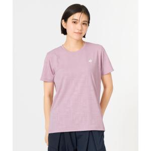 公式 ルコックスポルティフ ジャガード半袖Tシャツ レディース 吸汗速乾 UV CUT ストレッチ ウェア トレーニング LT6SHT02L 26SS