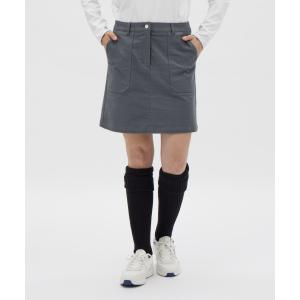 公式 マンシングウェア バーズアイストレッチスエードスカート レディース ボトムス 45cm丈 起毛 ジャカードゴム ゴルフ MG5FSK21L 25FW