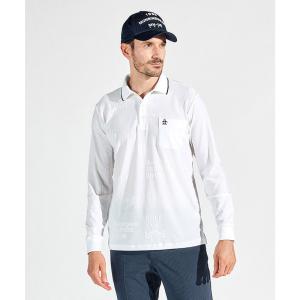 新品マンシングウェア ストレッチリンクスジャガード長袖ポロシャツ メンズ М Munsingwear ストレッチリンクスジャガード長袖ポロシャツ