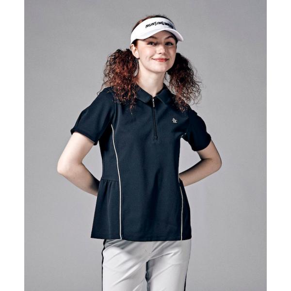 公式 マンシングウェア ハーフジップ 半袖シャツ レディース 吸汗速乾 UVカット 遮熱 ゴルフ 夏...