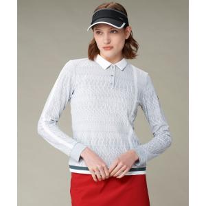 サイズ：38 LANVIN SPORT ランバン スポール  半袖ポロシャツ  ホワイト系 [240101463818] ゴルフウェア レディース ストスト 新品】LANVIN SPORT ランバン スポール 半袖ポロシャツ ホワイト