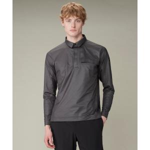 ランバンスポール 袖切替カットソー ゴルフウェア 38 グレー×ネイビー 伸縮○ LANVIN SPORT 公式 ランバン スポール ロングパンツ メンズ