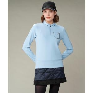 再再再値下げ美品！ランバンスポール　モックネックL　 青ブルー定価17600円 再再再値下げ美品！ランバンスポール モックネックL 青ブルー