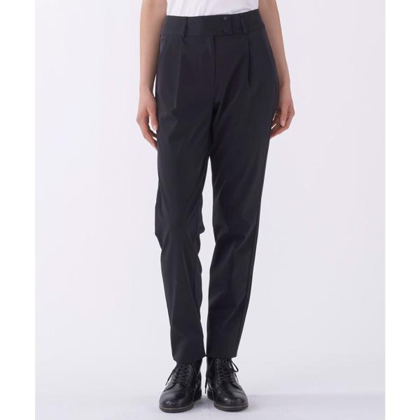 公式 ランバン スポール テーパードパンツ 2WAYストレッチ ワンタック 無地 高級感 レディース...