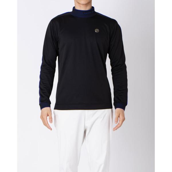 公式 ランバン スポール マイクロパイルモックネック長袖シャツ 保温 メンズ トップス シンプル カ...