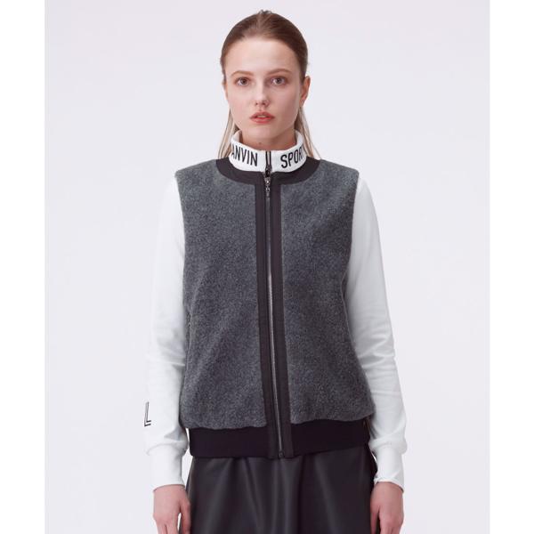 公式 ランバン スポール フェイクファーアウターベスト レディース 蓄熱保温 レイヤード ゴルフ 日...