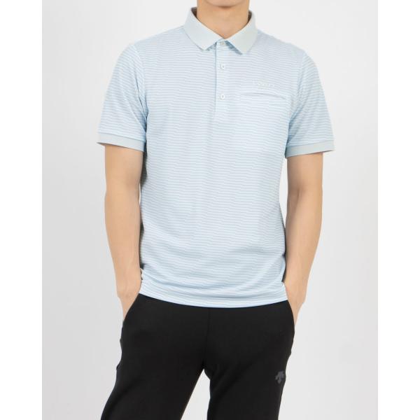 公式 ランバン スポール 幾何学プリント 半袖ポロシャツ 吸汗速乾 メンズ UVカット ストレッチ ...