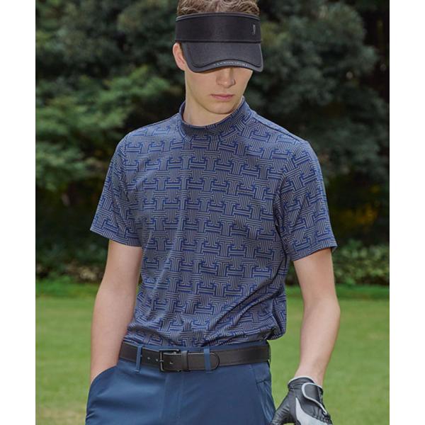 公式 ランバン スポール モックネック半袖シャツ メンズ 吸汗 UVカット ストレッチ クーリング効...