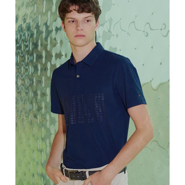 公式 ランバン スポール プリントロゴ 共衿 半袖シャツ メンズ 吸汗速乾 UVカット 遮熱 クーリ...