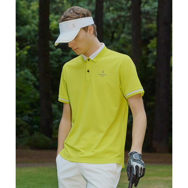 公式 ランバン スポール メッシュリブ衿 半袖ポロシャツ 日本製 サンスクリーン メンズ ポロシャツ...