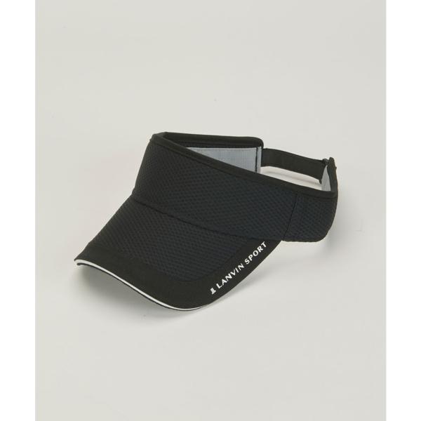 公式 ランバン スポール トリコットバイザー メンズ 部分吸汗速乾 部分UV サンバイザー 帽子 小...