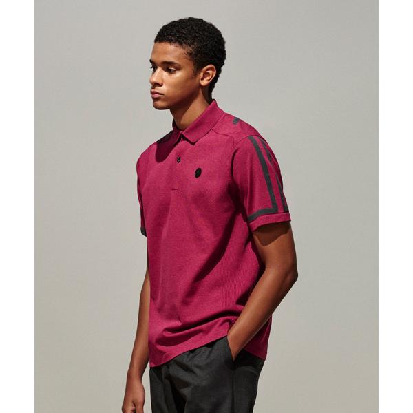 公式 ランバン スポール LANVIN SPORT ハイゲージニット半袖ポロ ハリ感 洗濯機洗い可 ...