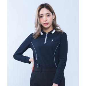 サイズ：38 LANVIN SPORT ランバン スポール  ハイネック 長袖Tシャツ ドット柄 レッド系 [240101502707] ゴルフウェア レディース ストスト 新品】LANVIN SPORT ランバン スポール ハイネック 長袖Tシャツ