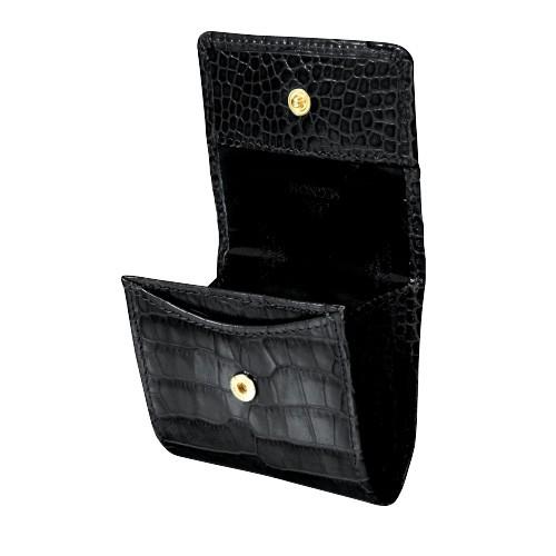 【MIGNON】クロコサヴァナ　ブラック【957451M】コインケース、財布