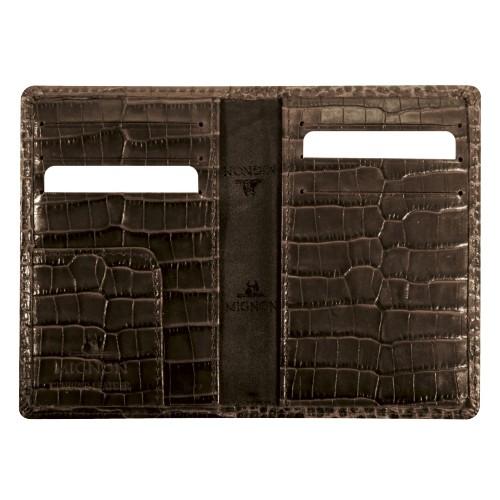 【ＭＩＧＮＯＮ】カードケース　クロコサヴァナ　カフェ