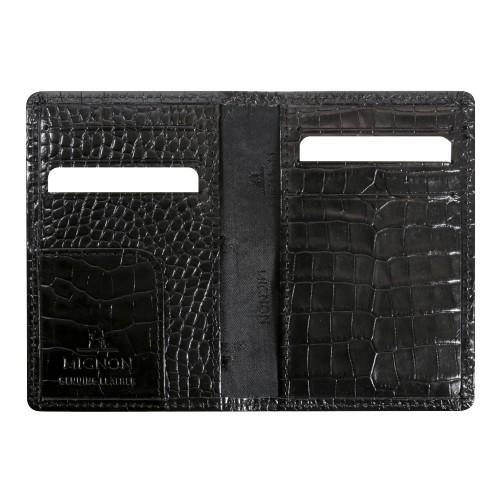 【ＭＩＧＮＯＮ】カードケース　クロコサヴァナ　ブラック