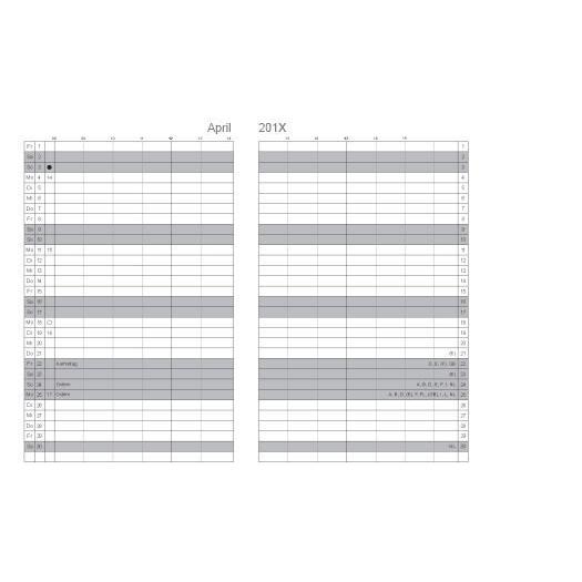 【X47】2026-2028 A7 Monthly Calendar マンスリーカレンダー クラシッ...