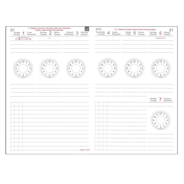 【SALE】【X47】2024 A5 Weekly Calendar Time Circles ウィ...