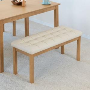 【アウトレット】 ダイニングベンチ 白 95cm 無垢 北欧 111-00007｜design-furniture-dvp