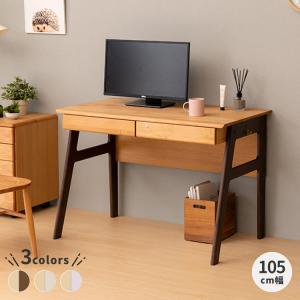 デスク 学習机 北欧 幅105 天然木 アルダー 一生紀 ISSEIKI｜design-furniture-dvp