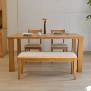 ダイニングテーブルセット 4人用 ベンチ 白｜design-furniture-dvp