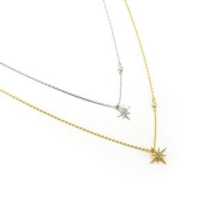 TAI JEWELRY(タイジュエリー) スターバースト ネックレス CZ STARBURST PENDANT NECKLACE ロンハーマン取扱｜designbox