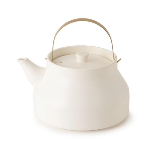 かもしか道具店 陶のやかん 遠赤外線効果でお湯がやわらかな口当たりに