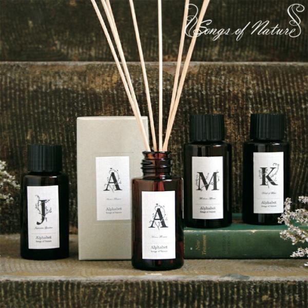 送料無料 Songs of Nature アルファベット - リード ディフューザー オイル 120...