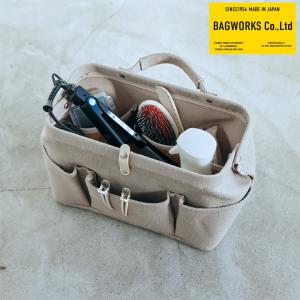 収納ボックス 布 折りたたみ バッグワークス ドクターマン ホーム BAGWORKS DOCTORMAN HOME アルミ口金 厚手 綿麻｜designers-labo-jp