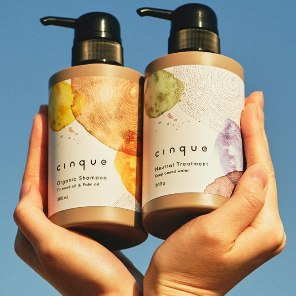 cinque サンク オーガニックシャンプー トリートメント ボトル300ml ノンシリコン パラペ...