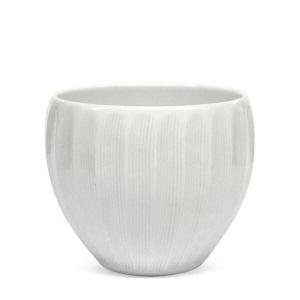 波佐見焼 一真窯 丸カップ 竹葉彫 白い 陶器 食器 カップ