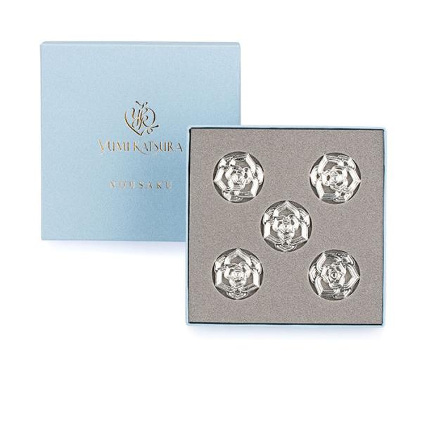 能作　錫の箸置き ローズ5個入り バラ　薔薇 花 ギフト 結婚祝い　内祝い 引き出物