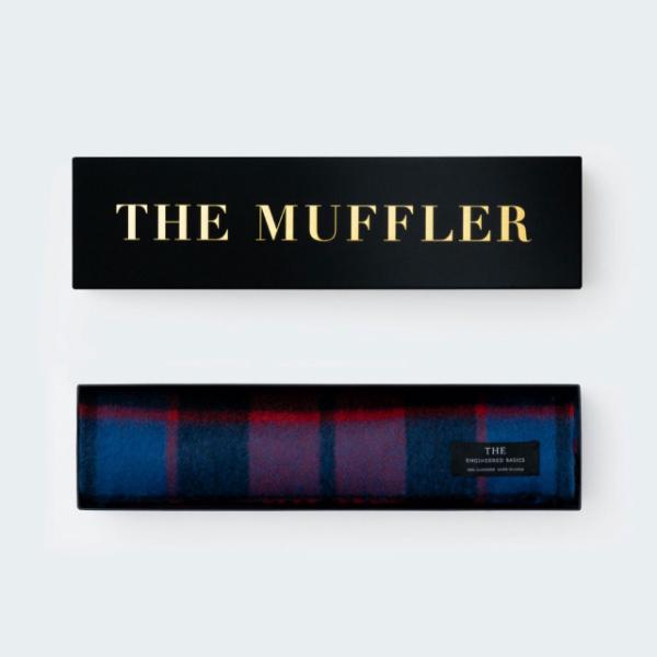 THE カシミアマフラー 日本製 THE MUFFLER TACCA ネイビー タータン チェック ...